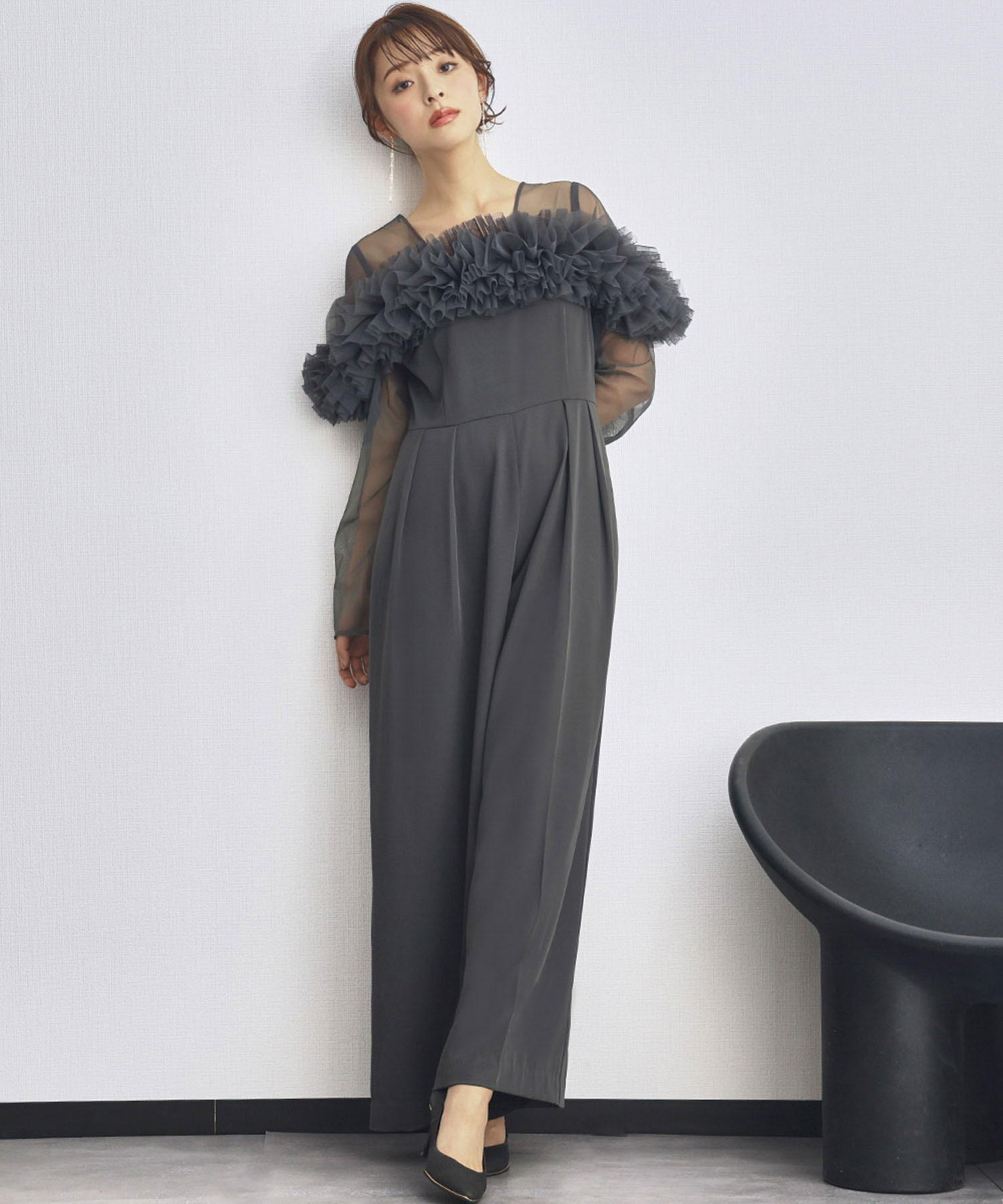 結婚式・お呼ばれ対応 | チュールフリルドッキングオールインワン