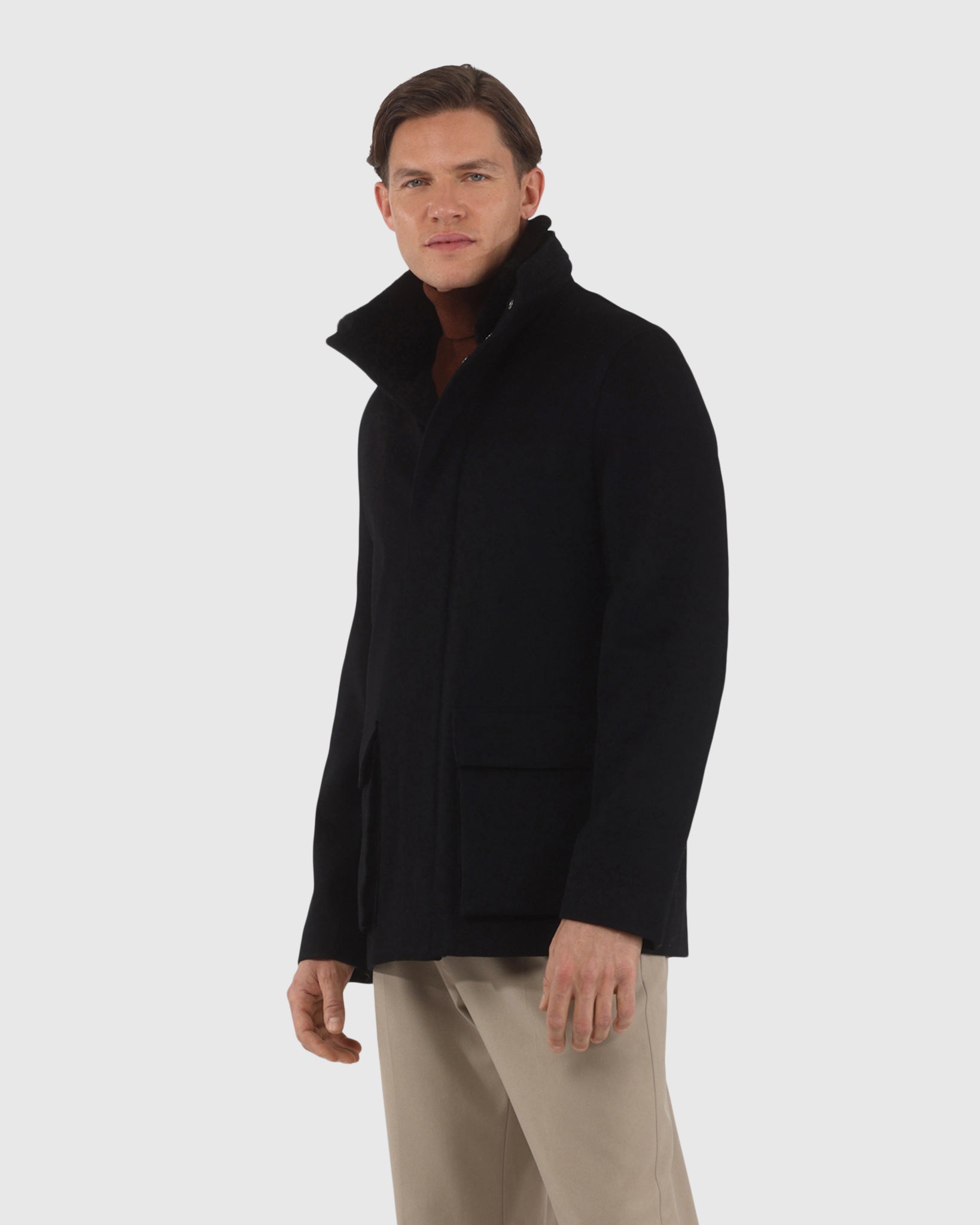 Men's Jacket Crafted From Loro Piana Wool with Detachable Select Shear