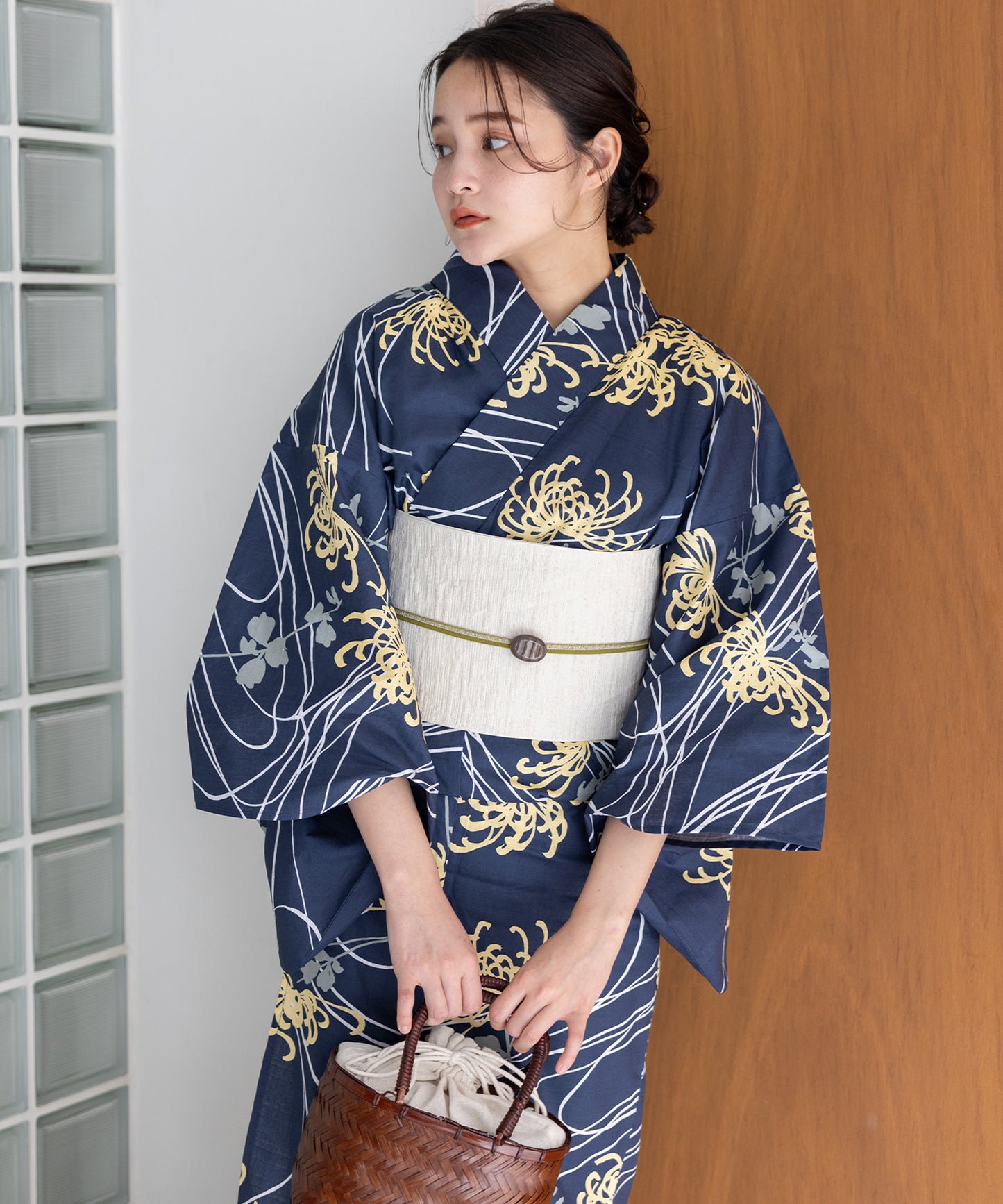 こだわり浴衣 5点セット (浴衣/帯/下駄/腰紐/着付け冊子) 浴衣