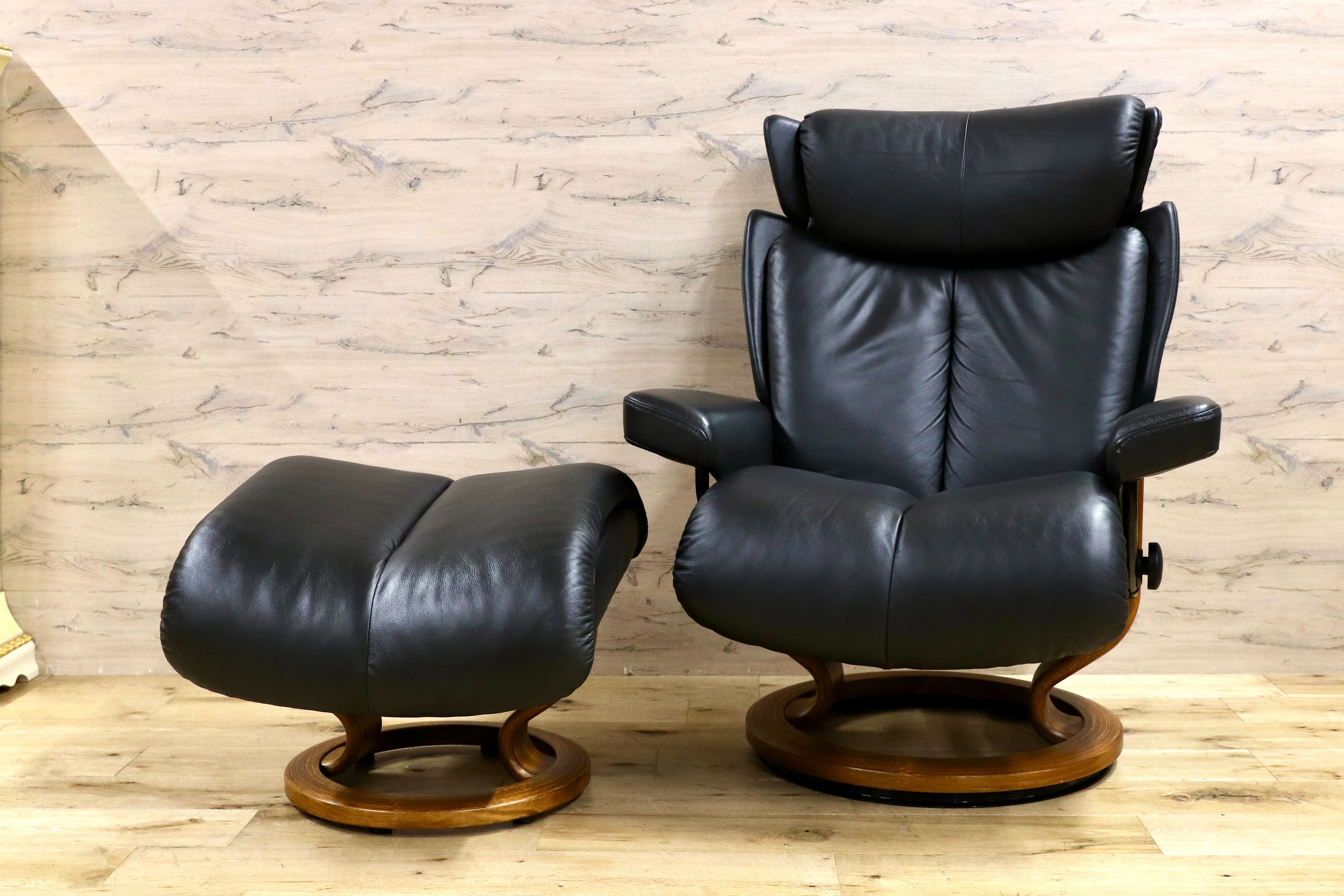 EKORNES エコーネス ストレスレスチェア & オットマンセット 本革