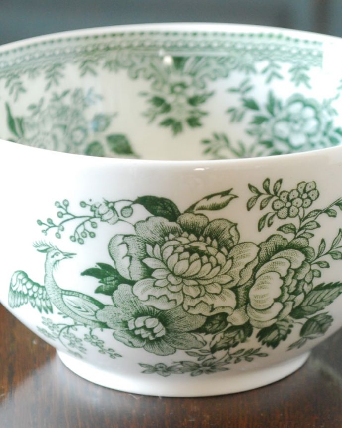 英国バーレイ社の食器、グリーンアジアティックフェザンツのシュガー