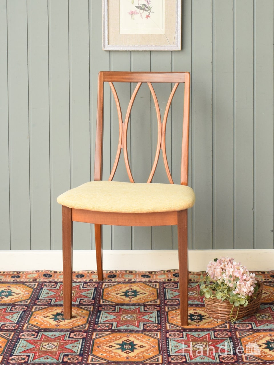 キレイなヴィンテージチェア、3本脚のカッコいいダイニングチェア(x