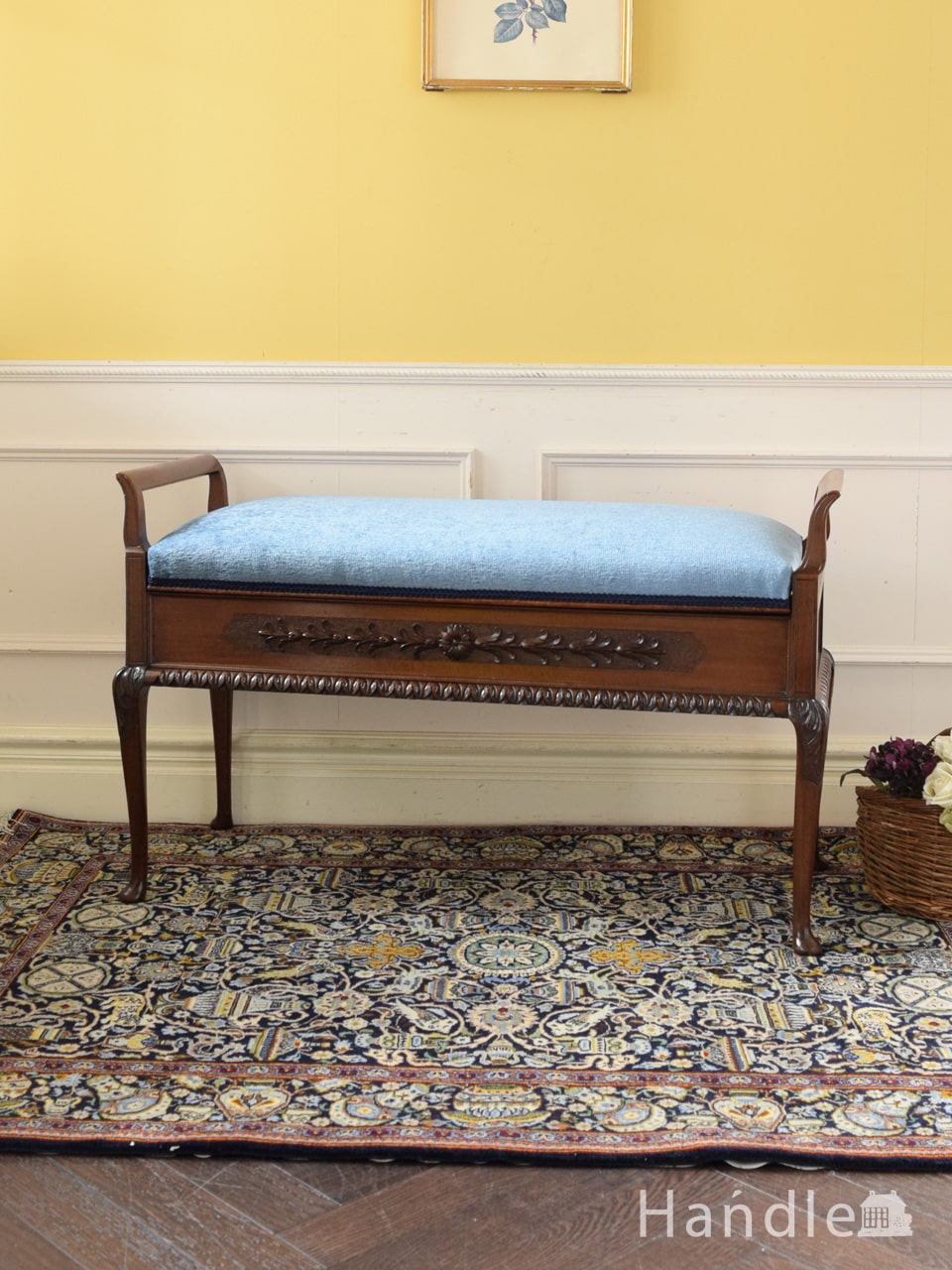 プチポワン フランス アンティーク フットスツール オットマン 楽天