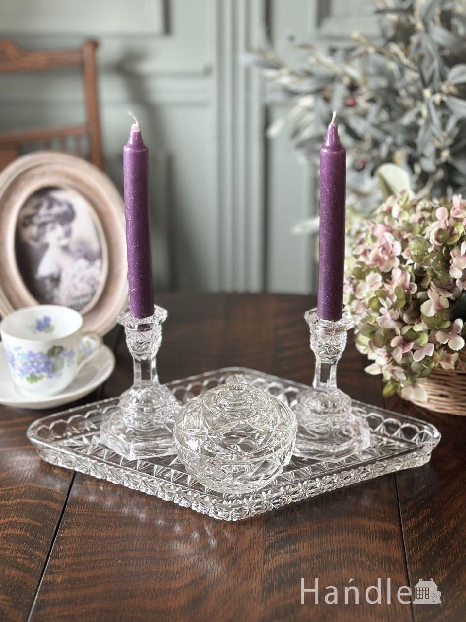 アンティークのおしゃれなキャンドルスタンド、英国アンティークの燭台