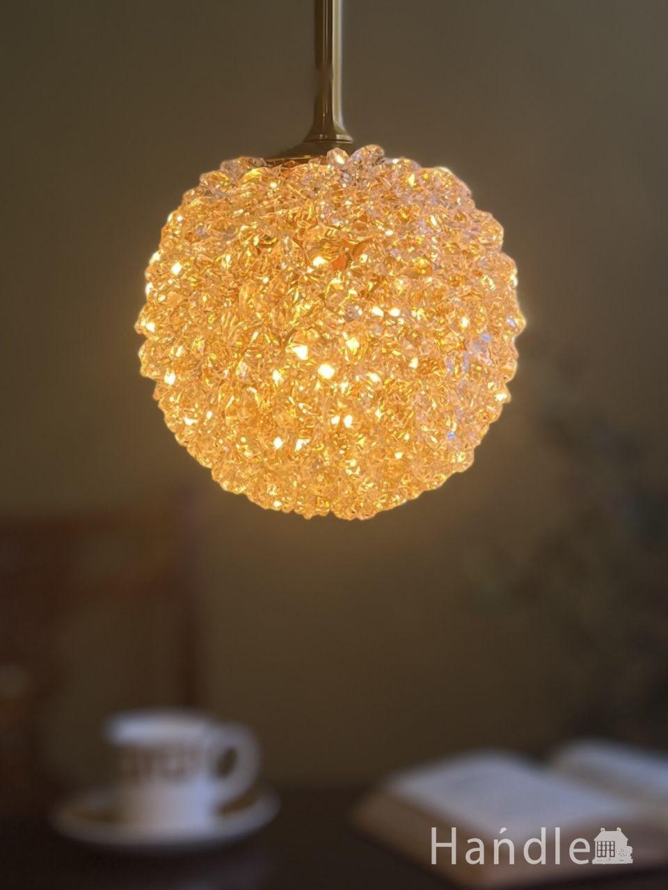 ビーズランプ ヴィクトリアングリーン・L（コード・E17シャンデリア