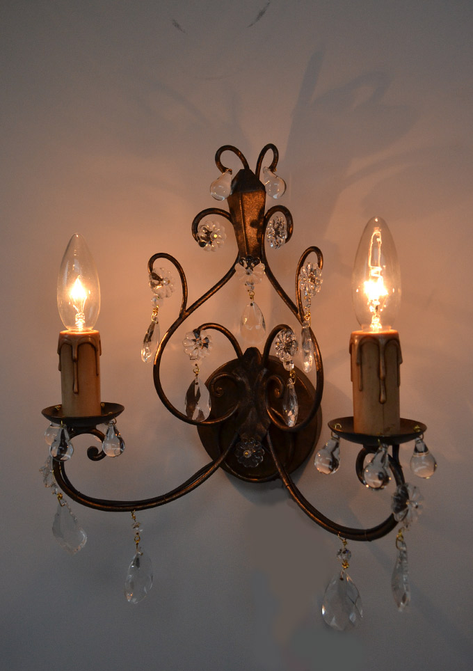 Handleオリジナルの壁付けブラケット・リエール2灯（アンティーク