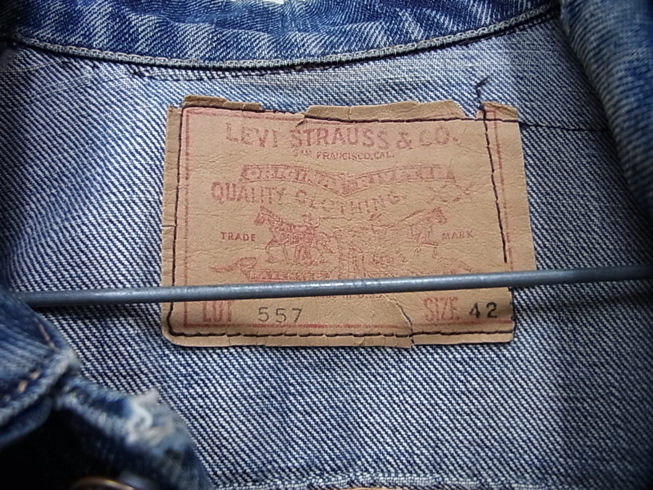 第113回（動画有）リーバイス 557（3rdモデル）Gジャン ボタン裏A