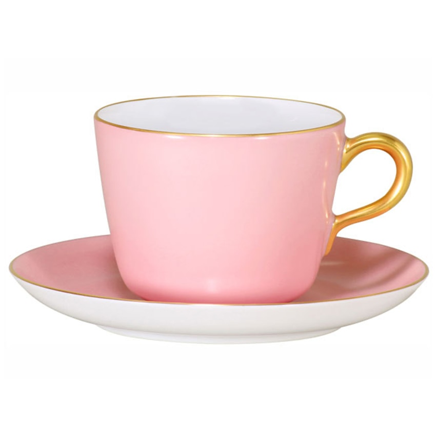 大倉陶園 色蒔き モーニング碗皿(ピンク): TORIYOSE | HANEDA Shopping