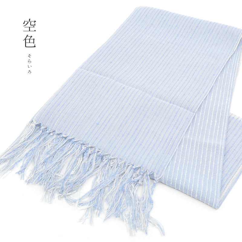 奥順 結城紬 ショール 真綿 ストール フリンジショール 約42×175cm 絹
