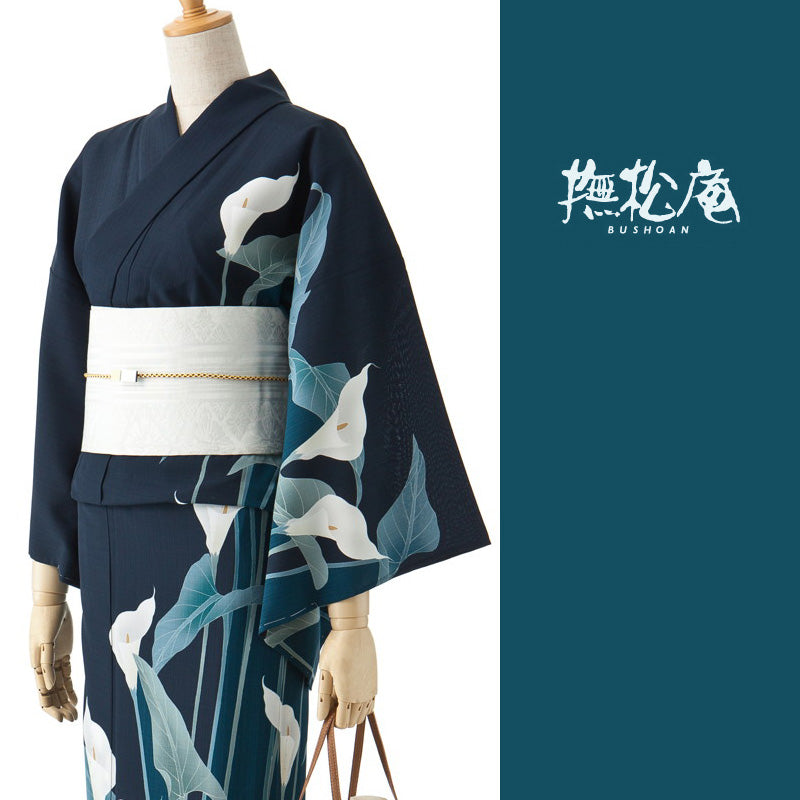 撫松庵》お仕立て上がり 東レセオアルファ浴衣 レディースゆかた 絵羽