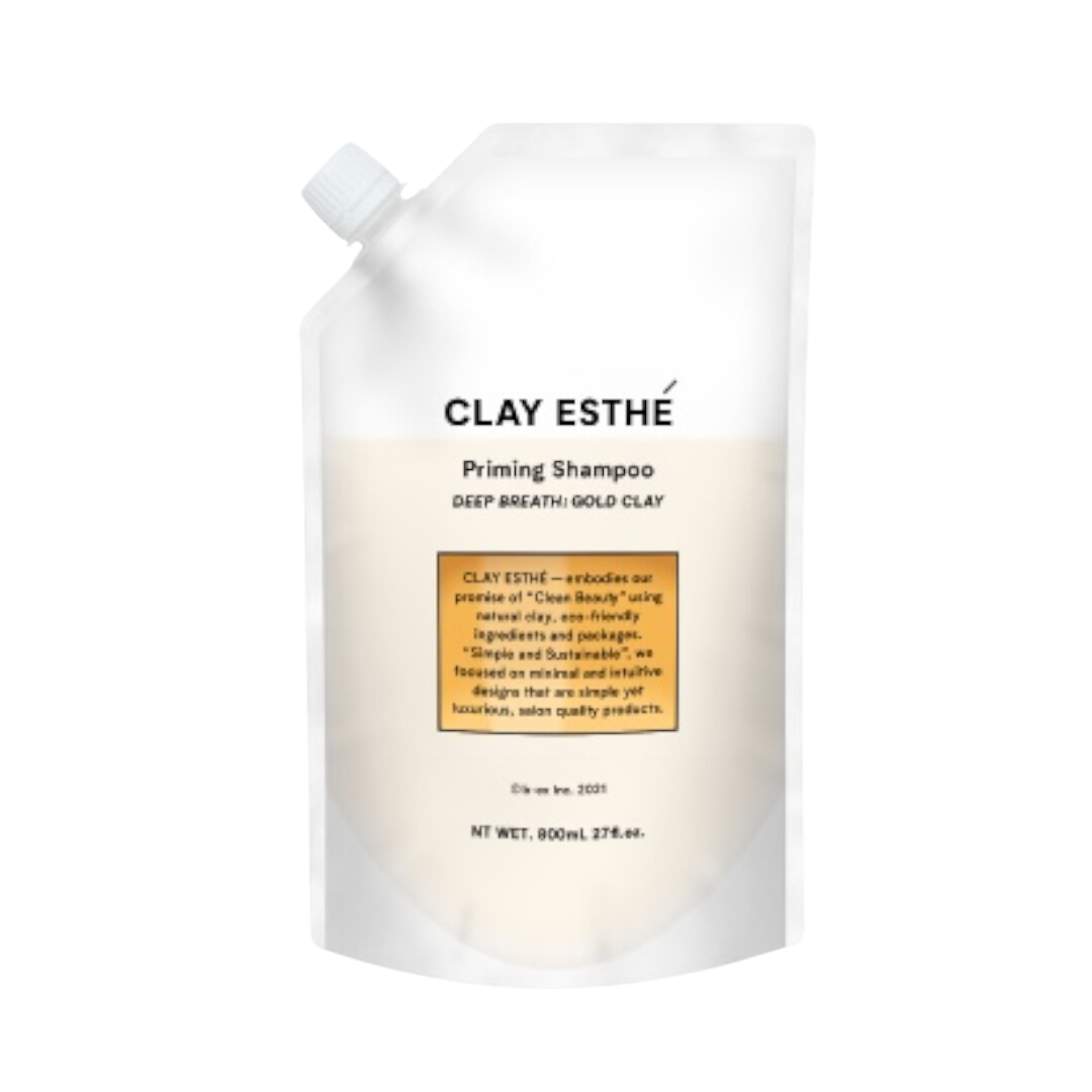 CLAY ESTHE】プライミングシャンプー ゴールドクレイ 800ml 詰め替え用