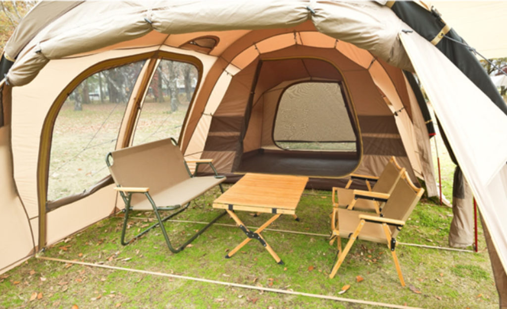 ビジョンピークス大型テント『クアトロアーチ2ルームテント＋RF』 実際