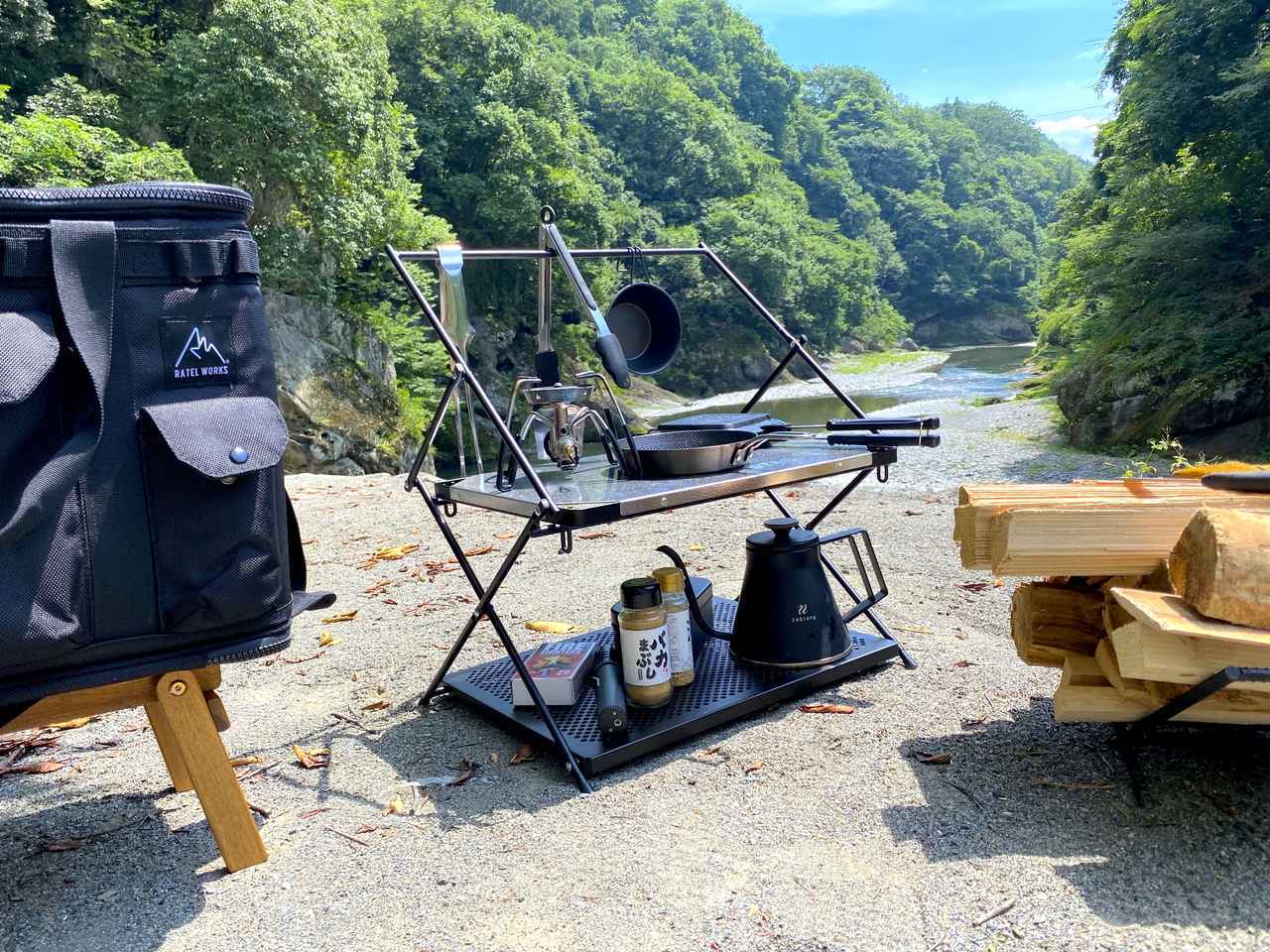 耐熱テーブル、ラック、ハンガーの3拍子！キャプテンスタッグ