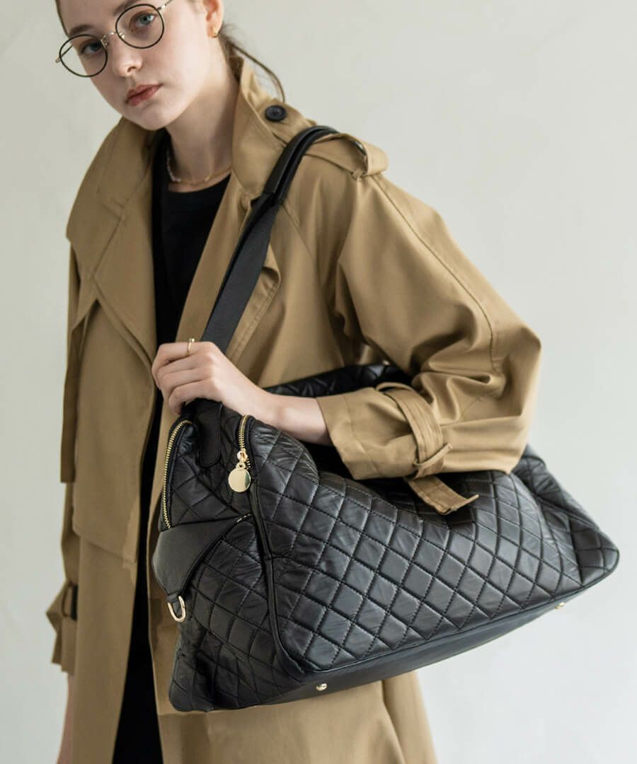 Loche Quilted Boston Bag ロシェキルティングボストン Lサイズ