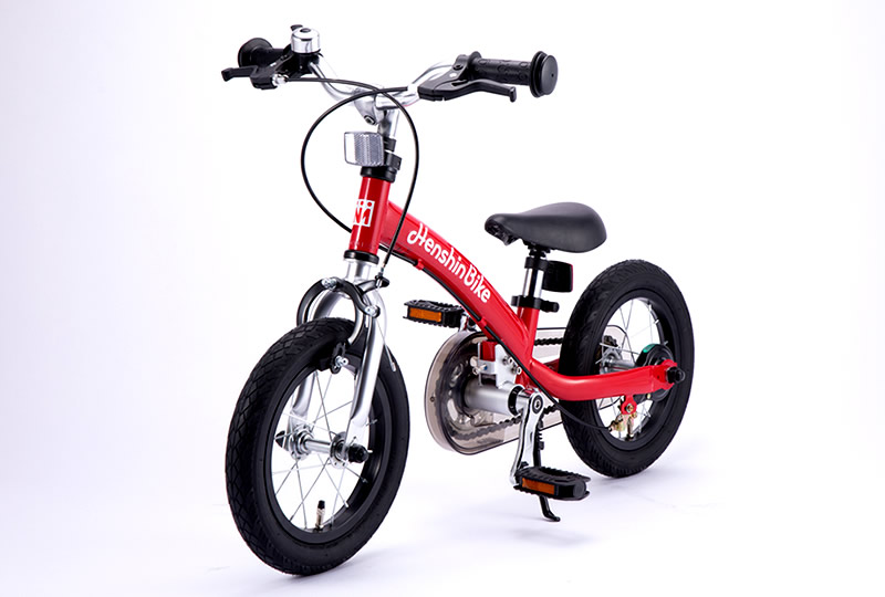 美品 へんしんバイク 12インチ レッド キッズバイク 美品 へんしん