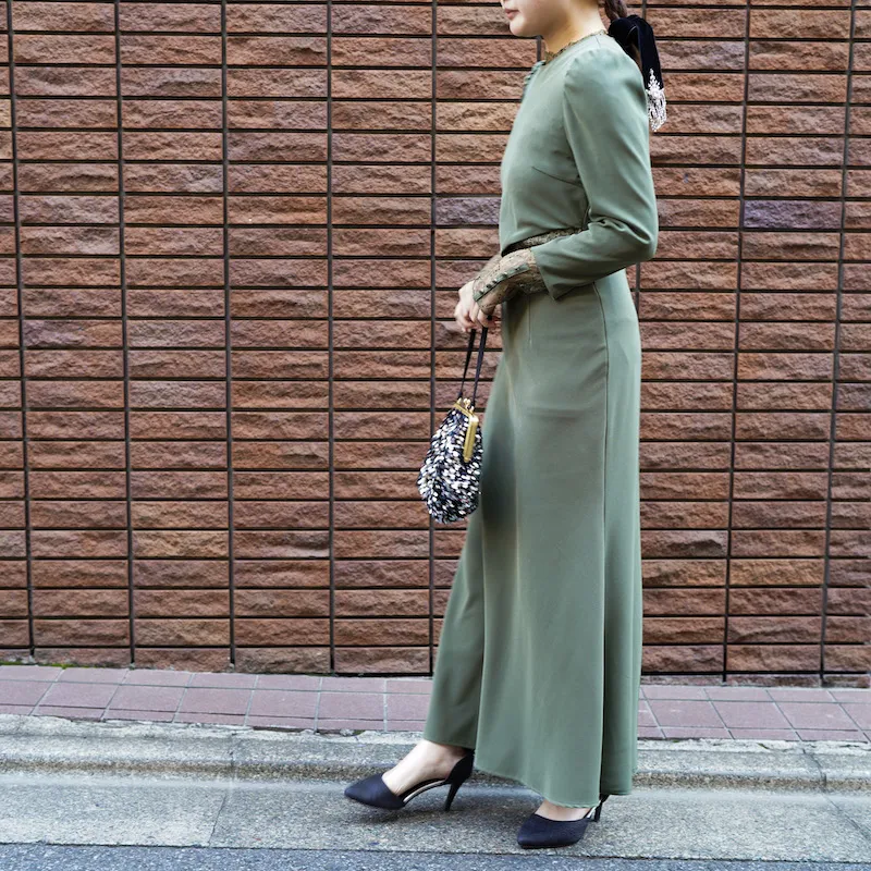 Ameri VINTAGE（アメリ ヴィンテージ）HOLE SPANGLE LACE DRESS