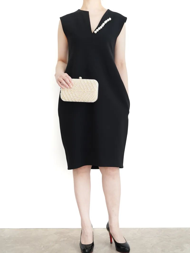 YOKO CHAN（ヨーコチャン）パールドレス（ブラック/サイズ38