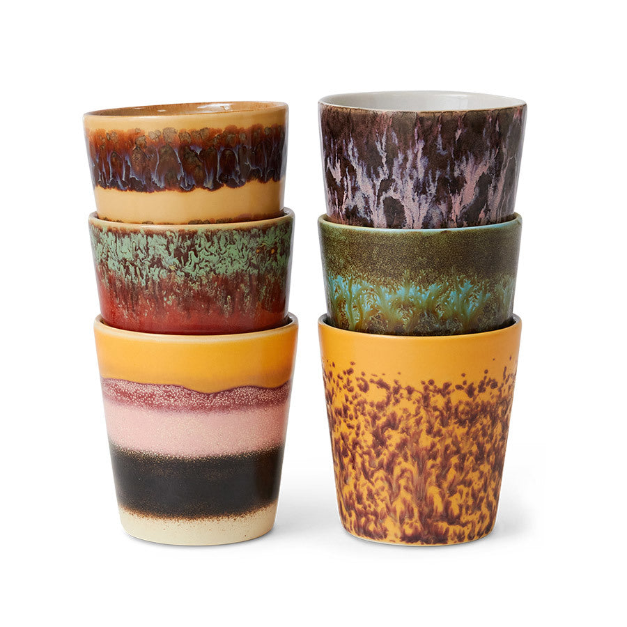 HKLIVING KST0011 USA 70s ceramics coffee tumblers Valley retro set
