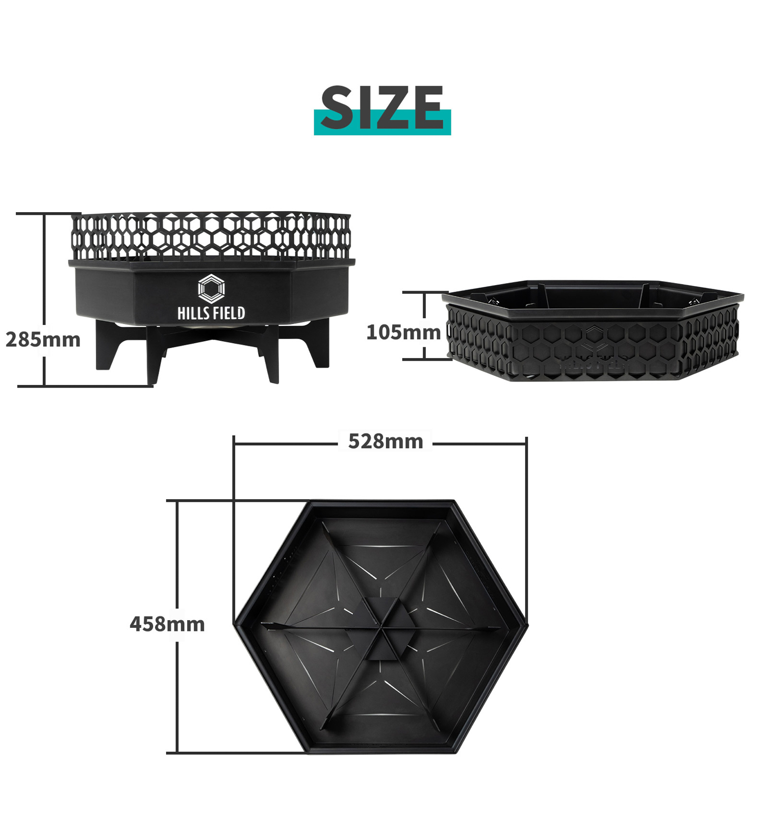 焚き火台 フリー座 ステンレス窒化処理ver | HILLS FIELD(ヒルズ