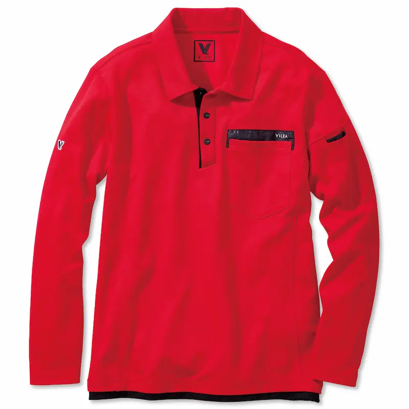 501長袖ポロシャツ - HOOH VILEA 作業着と電動ファン付き快適ウェアの