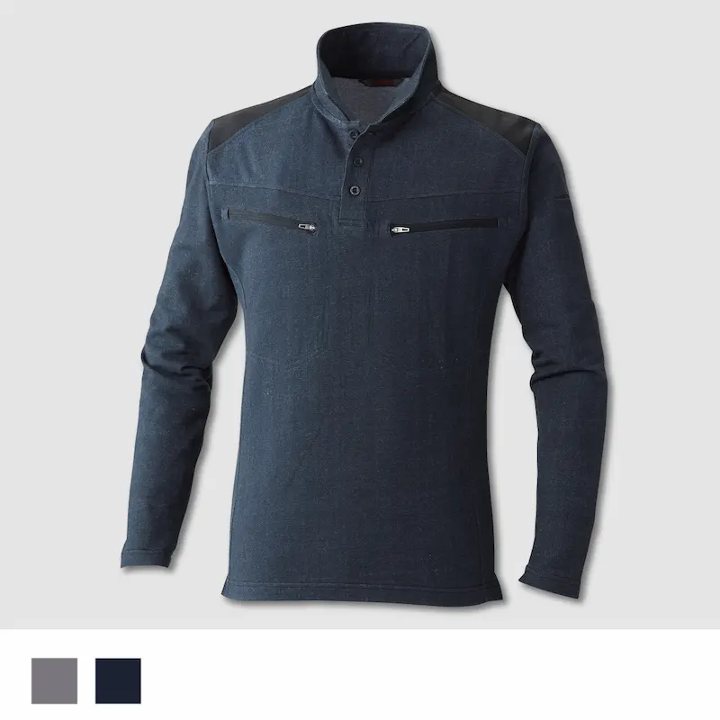 292長袖ポロシャツ - HOOH VILEA 作業着と電動ファン付き快適ウェアの