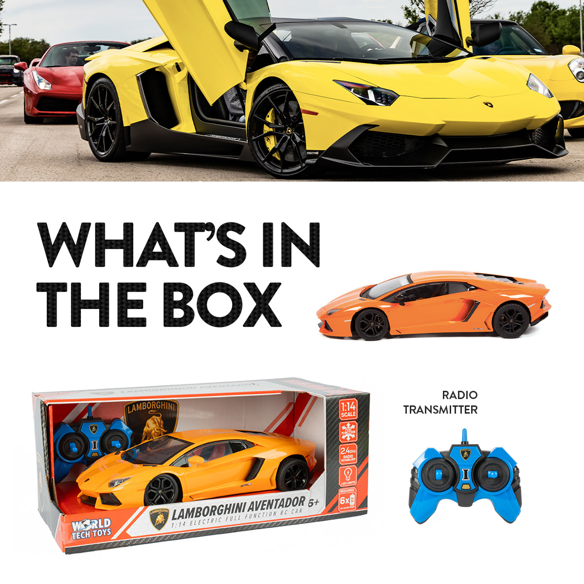 Remote Control Lamborghini Aventador Car Toy for Kids | Hobbytron