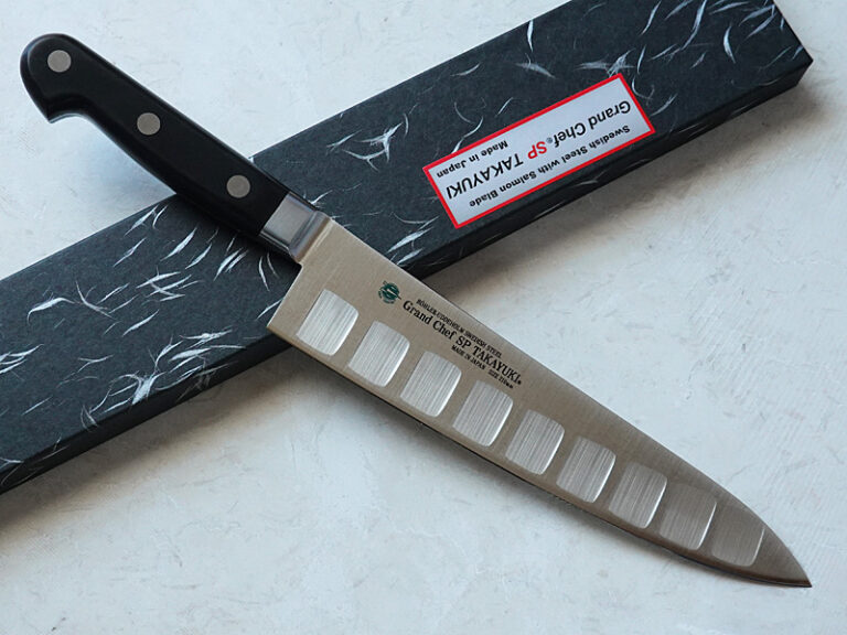 食材の切り離れがよいサーモン加工付、堺孝行グランドシェフSP牛刀