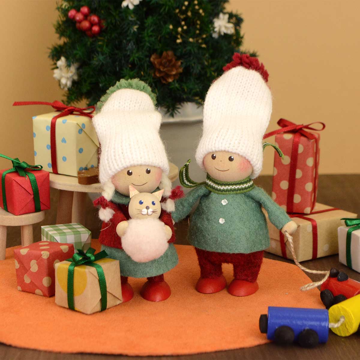 NORDIKA nisse ノルディカ ニッセ クリスマス 木製人形 ( ネコの