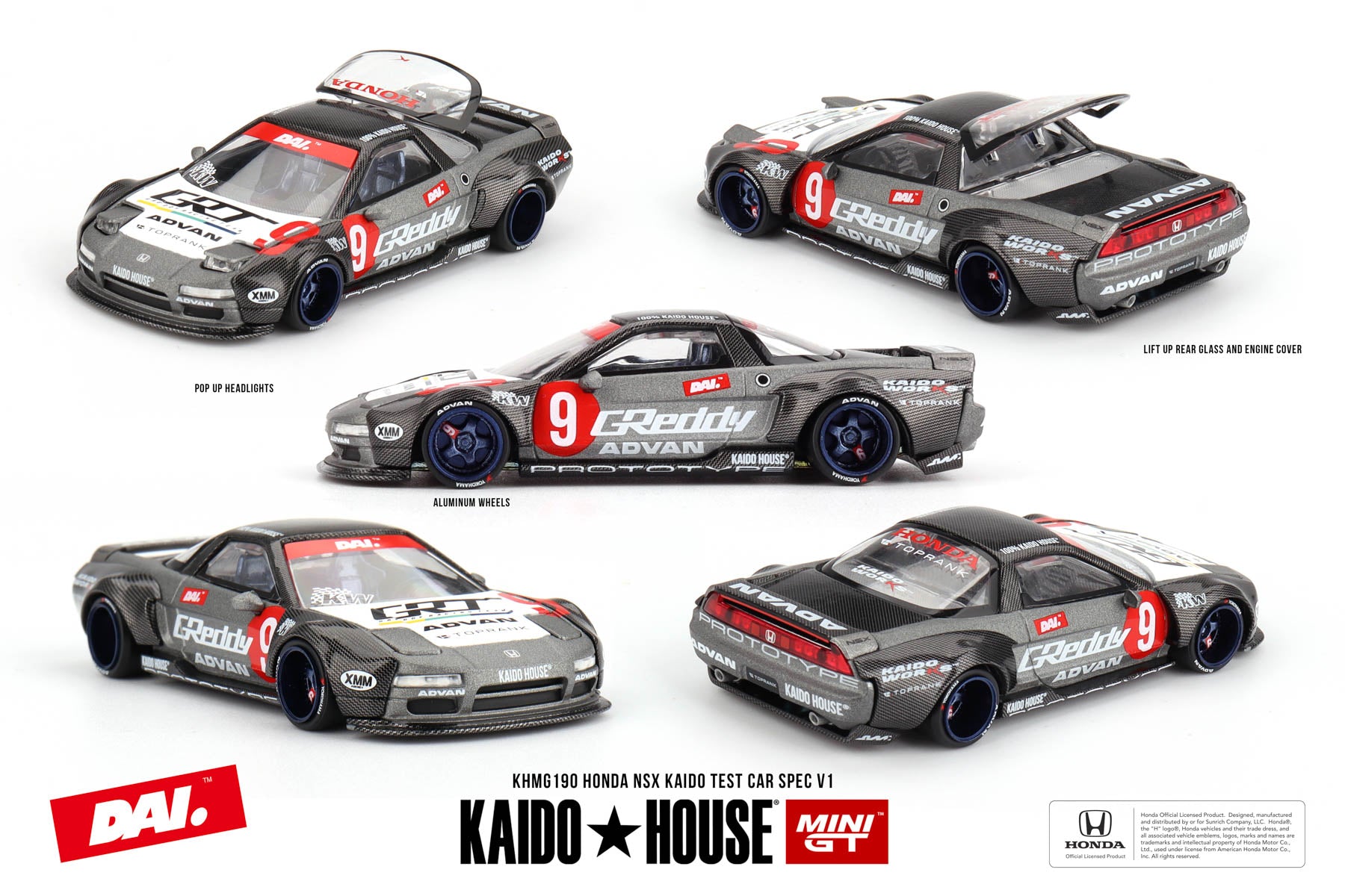 Preorder] Kaido House + MINIGT 1:64 Honda NSX Kaido Test Car Spec