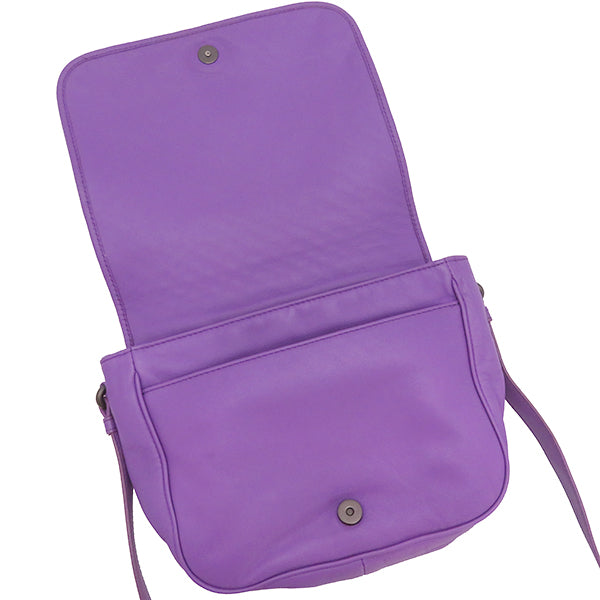 ボッテガヴェネタ BOTTEGA VENETA イントレチャート パープル レザー