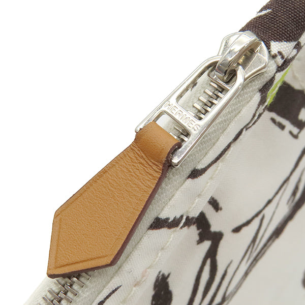 エルメス HERMES ヨッティングPM ホワイト×アニスグリーン コットン