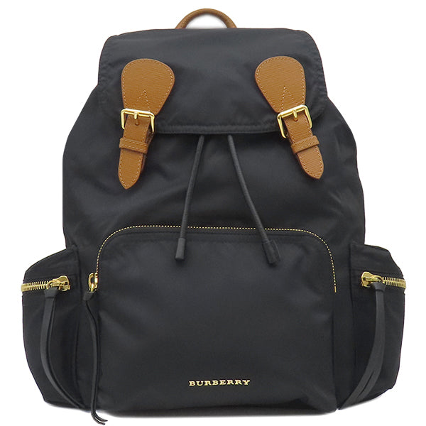バーバリー BURBERRY チェーン バックパック ブラック×ブラウン