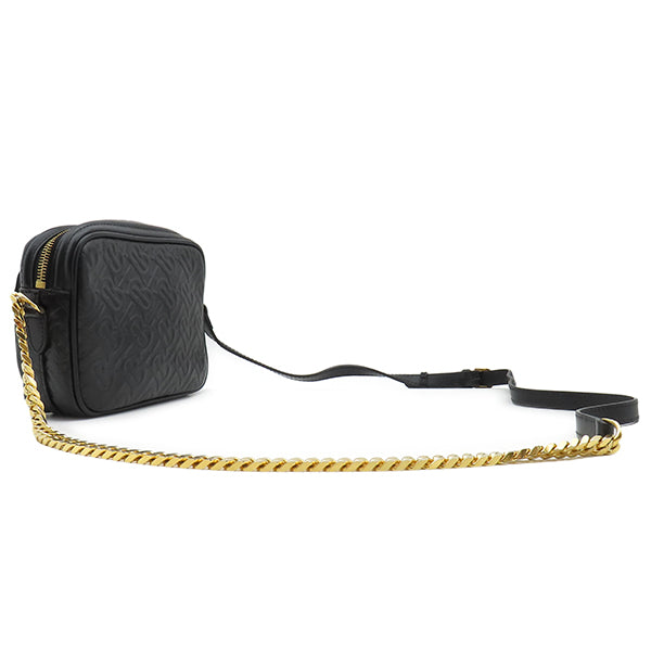 バーバリー BURBERRY TBモノグラム カメラバッグ ブラック レザー