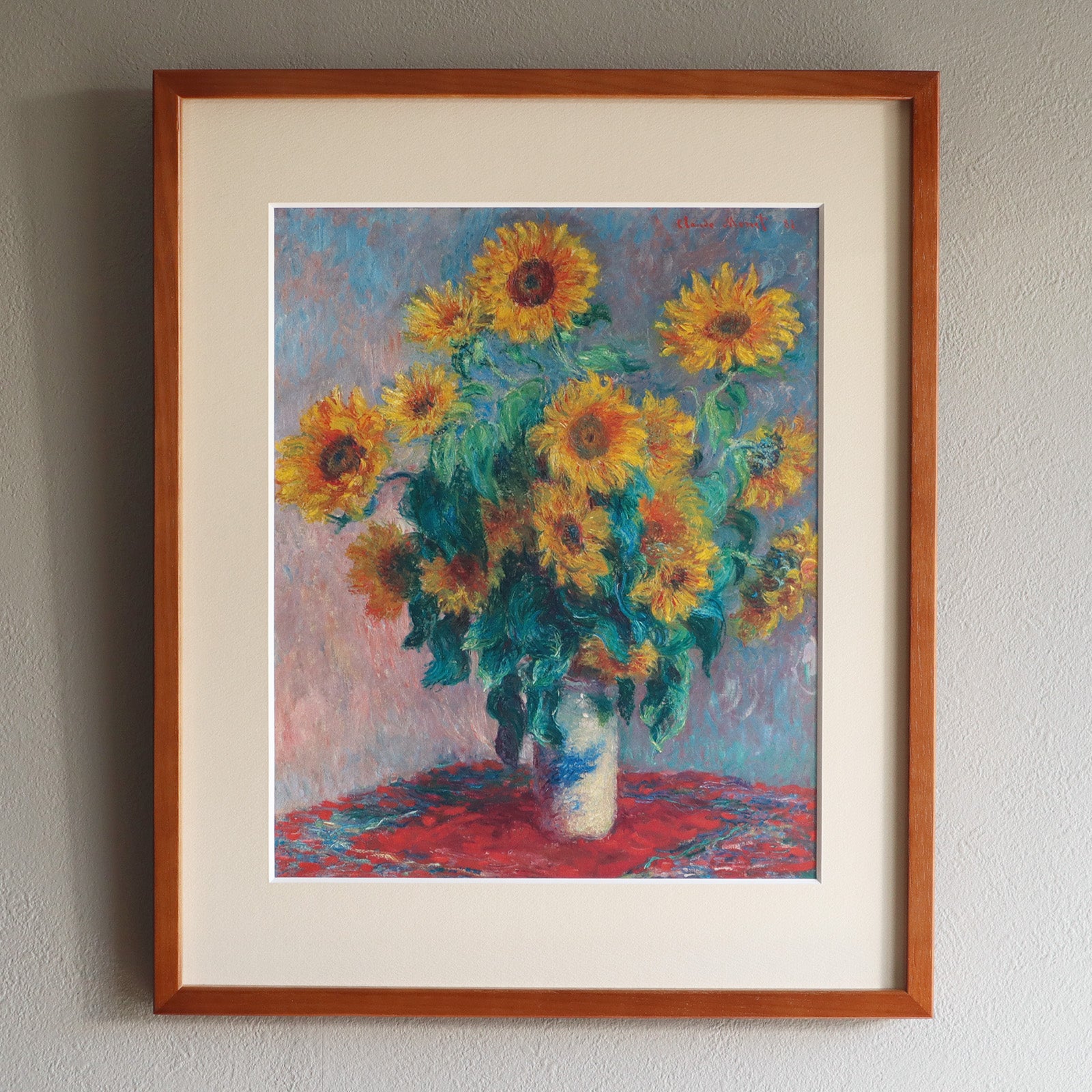 クロード・モネ 「ひまわり」アートポスター（フレーム付き） / Claude