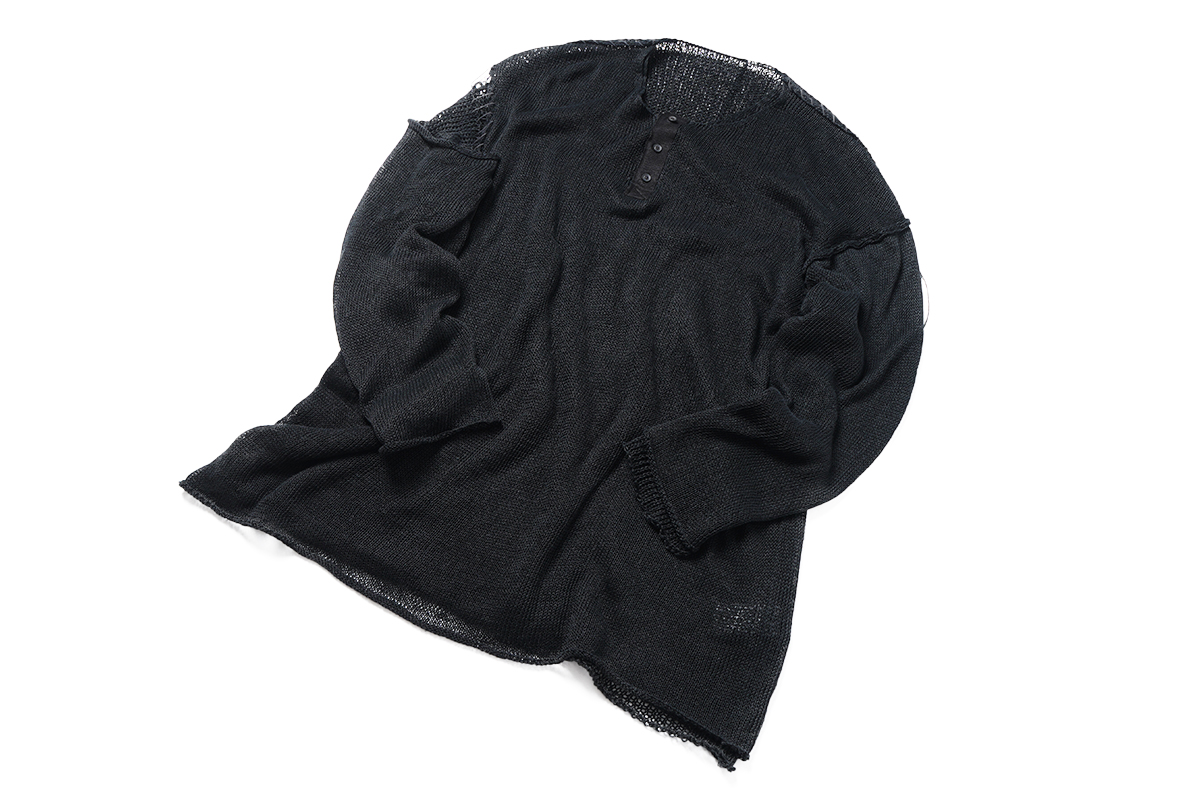 YOHJI YAMAMOTO 20SS Henley Neck Sweater | HUES 福岡セレクトショップ