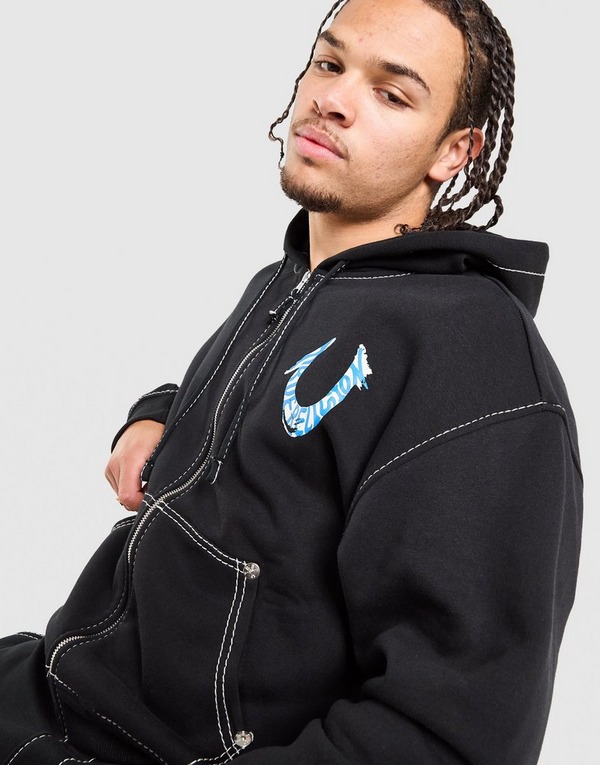 Black True Religion Paint Full Zip Hoodie - JD Sports Global