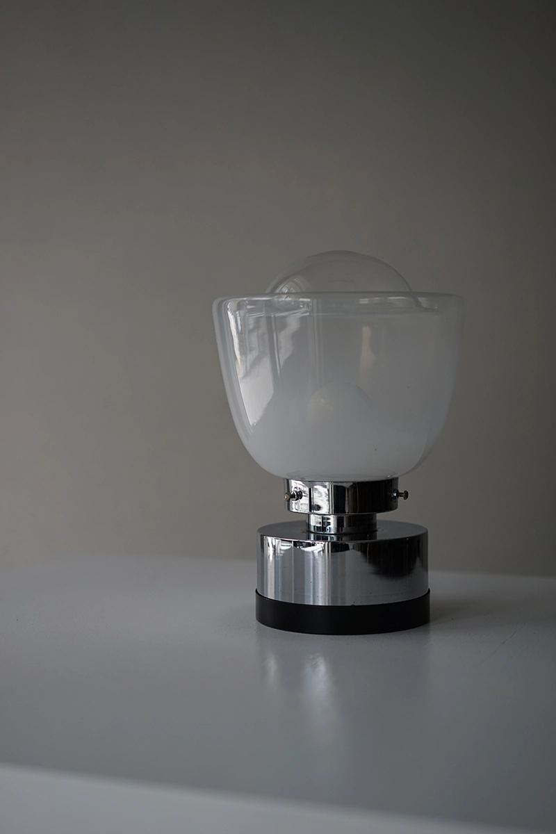 イタリア ヴィンテージ モダン ガラス照明 テーブルランプ デスク