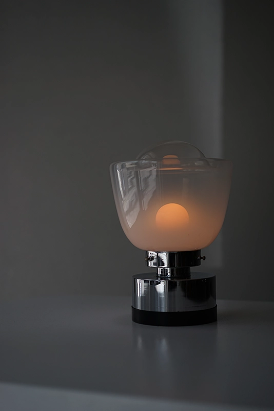 イタリア ヴィンテージ モダン ガラス照明 テーブルランプ デスク