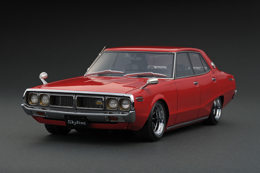IG0972 1/18 Nissan Skyline 2000 GT-X (GC110) Red | LINE UP | [公式