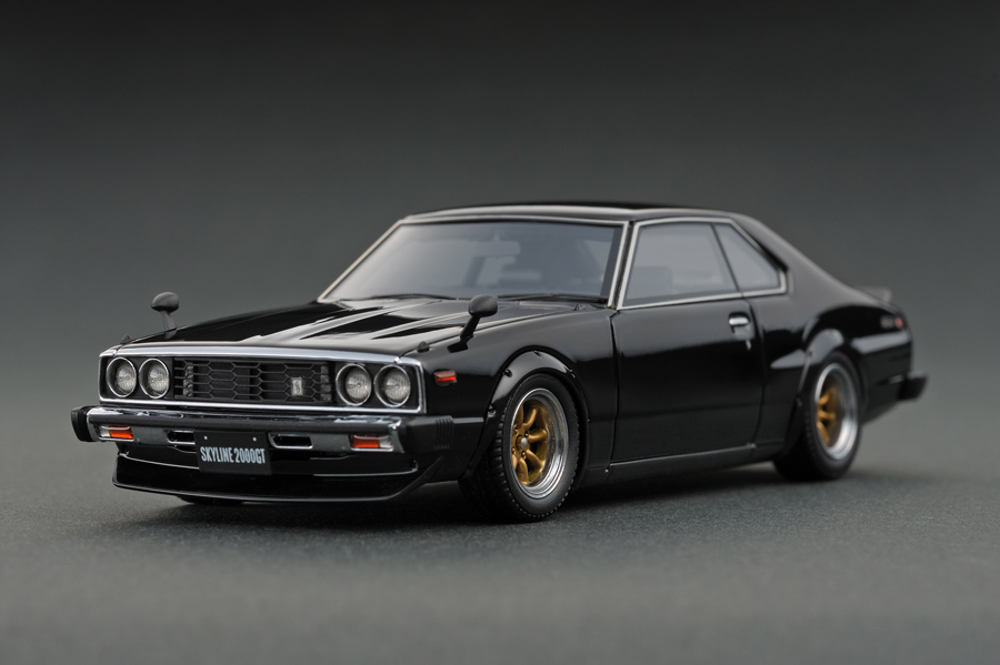 IG0121 1/43 Nissan Skyline 2000 GT-ES (C210) Black | LINE UP
