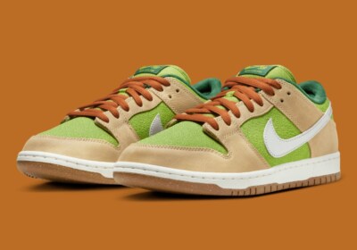 Nike SB Dunk Low Pro Escargot Sesame Pear Fir Silver FQ7585-200 sz