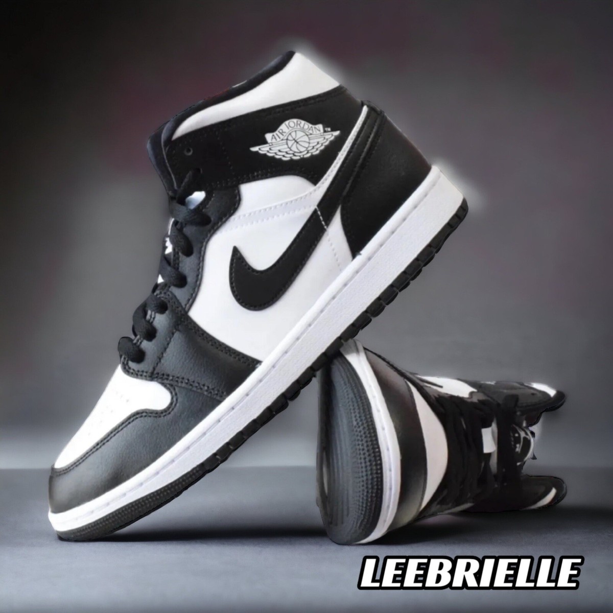 Nike Air Jordan 1 Mid Panda Black White DV0991-101 Women's Sizes