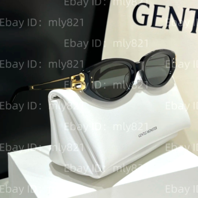 GentleMonster Sunglasses KUNST 01GD Black Frame Black Lenses | eBay