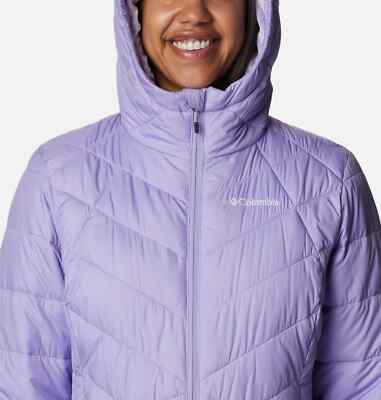 NWT Columbia S Heavenly Hooded Jacket Frosted Purple Omni-Heat