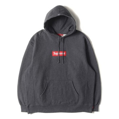 Supreme Hoodie Charcoal Size: XXL 21AW Box Logo Sweatshirt (Box