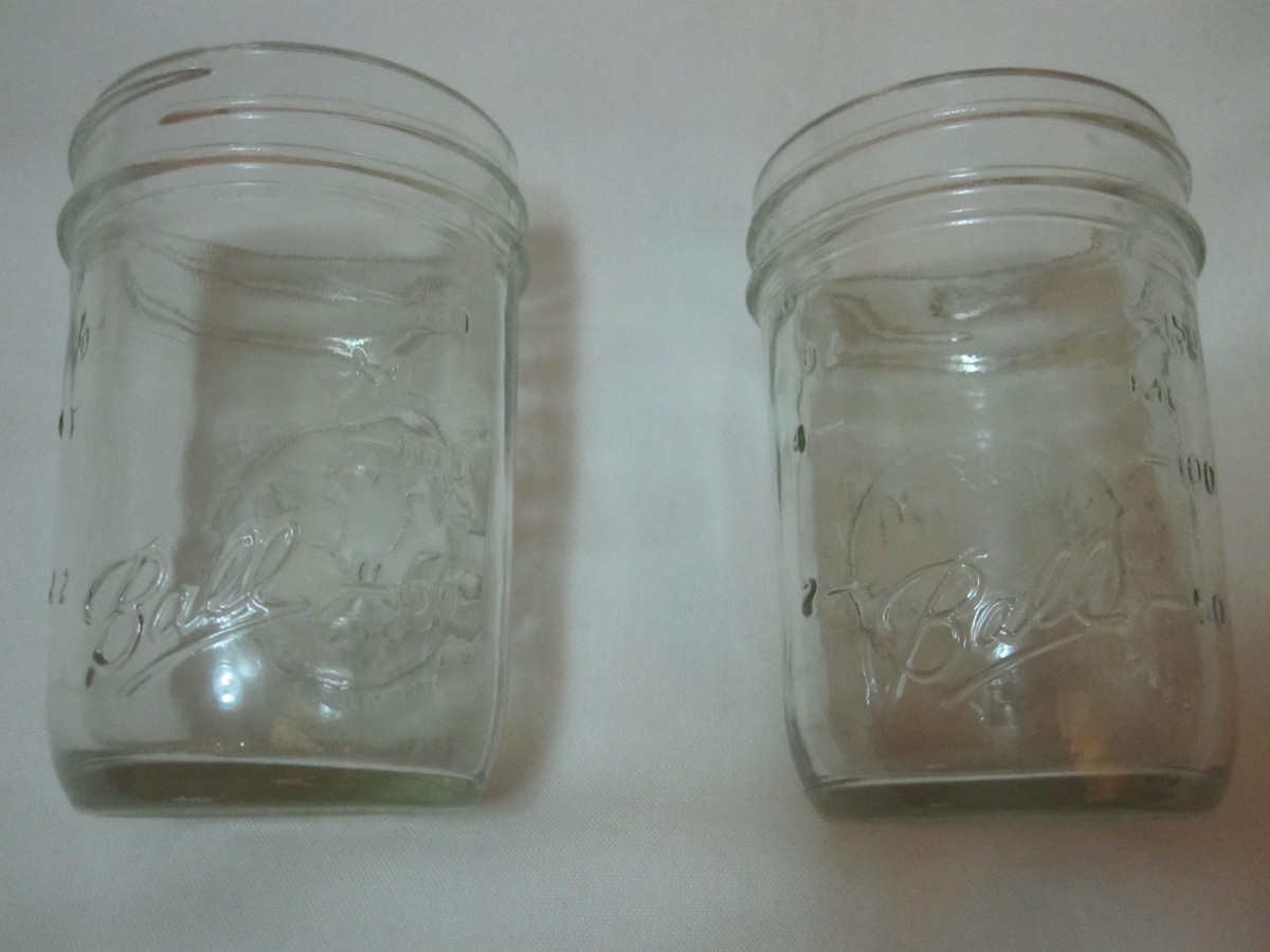 Vintage Ball Embossed Fruit Glass Jelly Jars 150ml – Set of 2 – 6