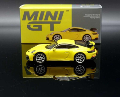 MINI GT Porsche 911 GT3 Racing Yellow #565 (LorR Random delivery