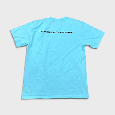Supreme America Eats Its Young T Shirt Mens Medium Turquoise Nas