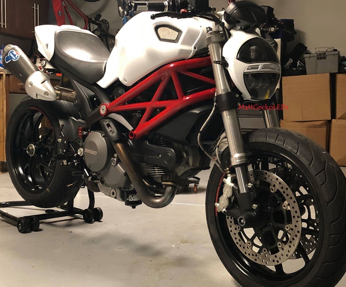 Ducati Monster 695 696 795 796 1100 1100S LED Headlight | Chrome