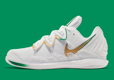 Nike Air Zoom Vapor Kyrie X Kyrgios White Gold Clover Green